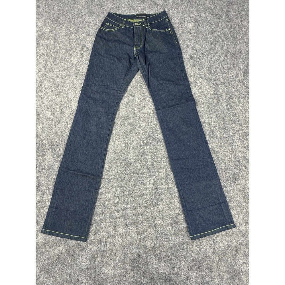 Sergio Valente Womens Bootcut Jeans Rinse Envy Neon Stitch S619017 Size 26 NWT